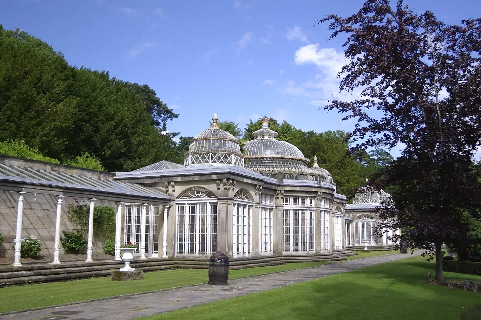 Back at the conservatory, from Qualcomm at Alton Towers, Staffordshire - 29th June 2008