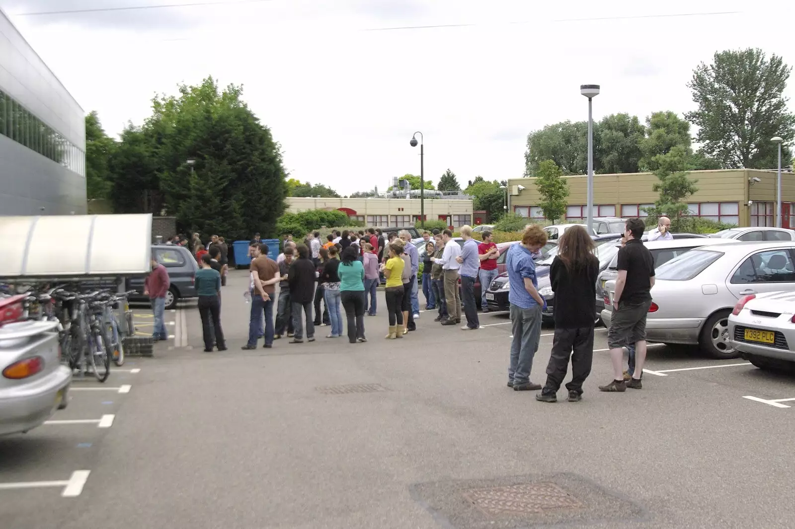 There's a fire alarm at Taptu's office, from Lucy's Birthday, and the Anti-Tesco Campaign, Mill Road, Cambridge - 7th July 2008