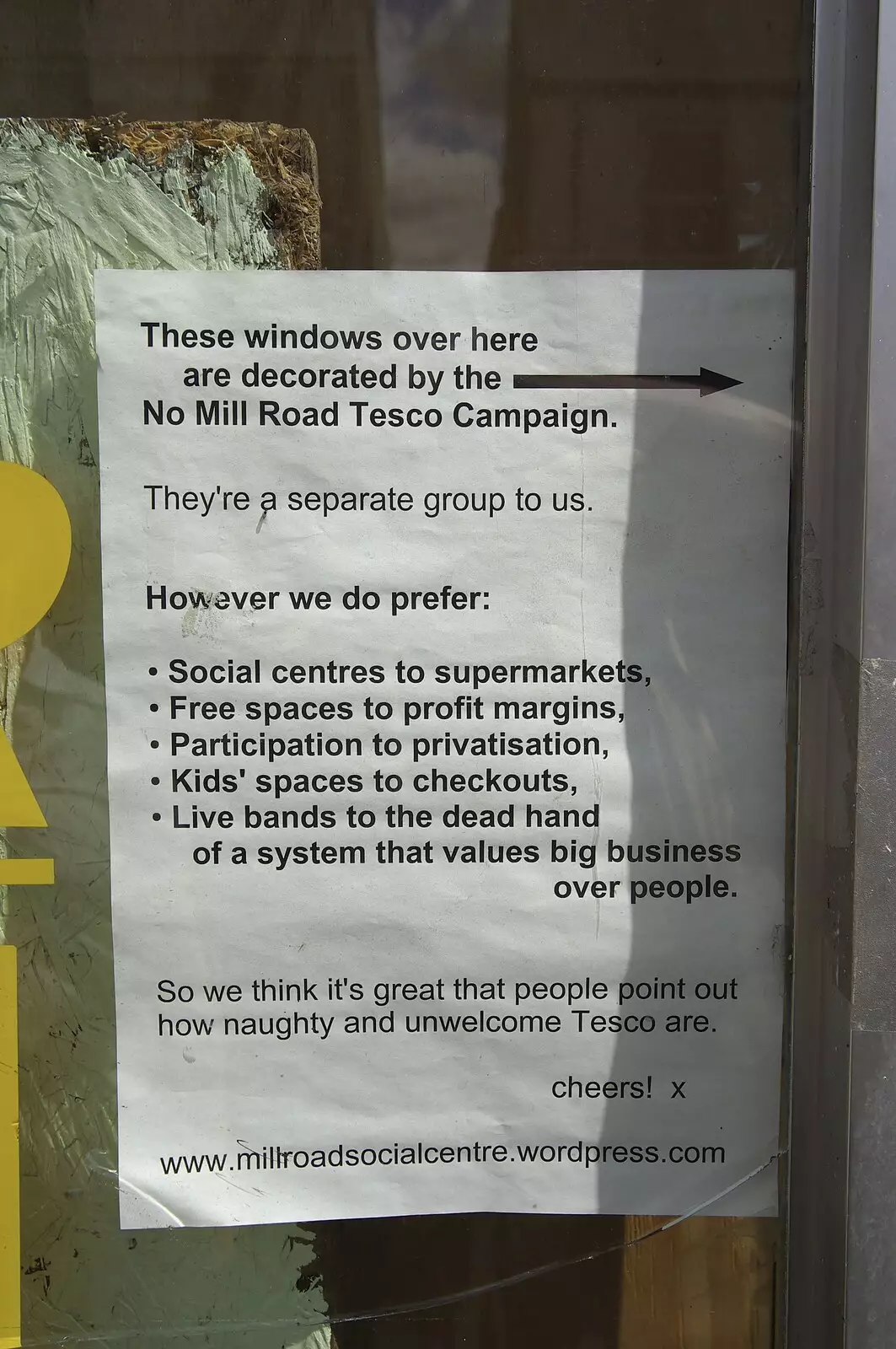 The Mill Road Social Centre campaign, from Lucy's Birthday, and the Anti-Tesco Campaign, Mill Road, Cambridge - 7th July 2008