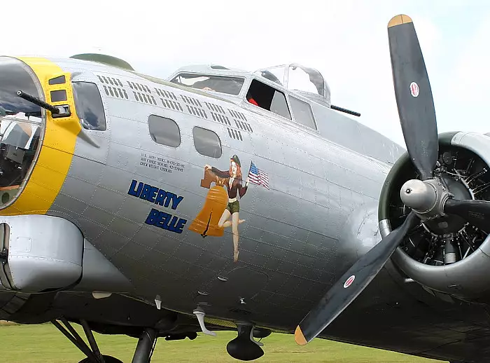 The nose-work of Liberty Belle, from Debach And the B-17 "Liberty Belle", Suffolk - 12th July 2008