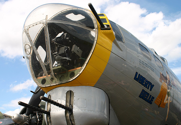 Debach And the B-17 "Liberty Belle", Suffolk - 12th July 2008: Close-up of the nose-gunner's plexi-glass dome