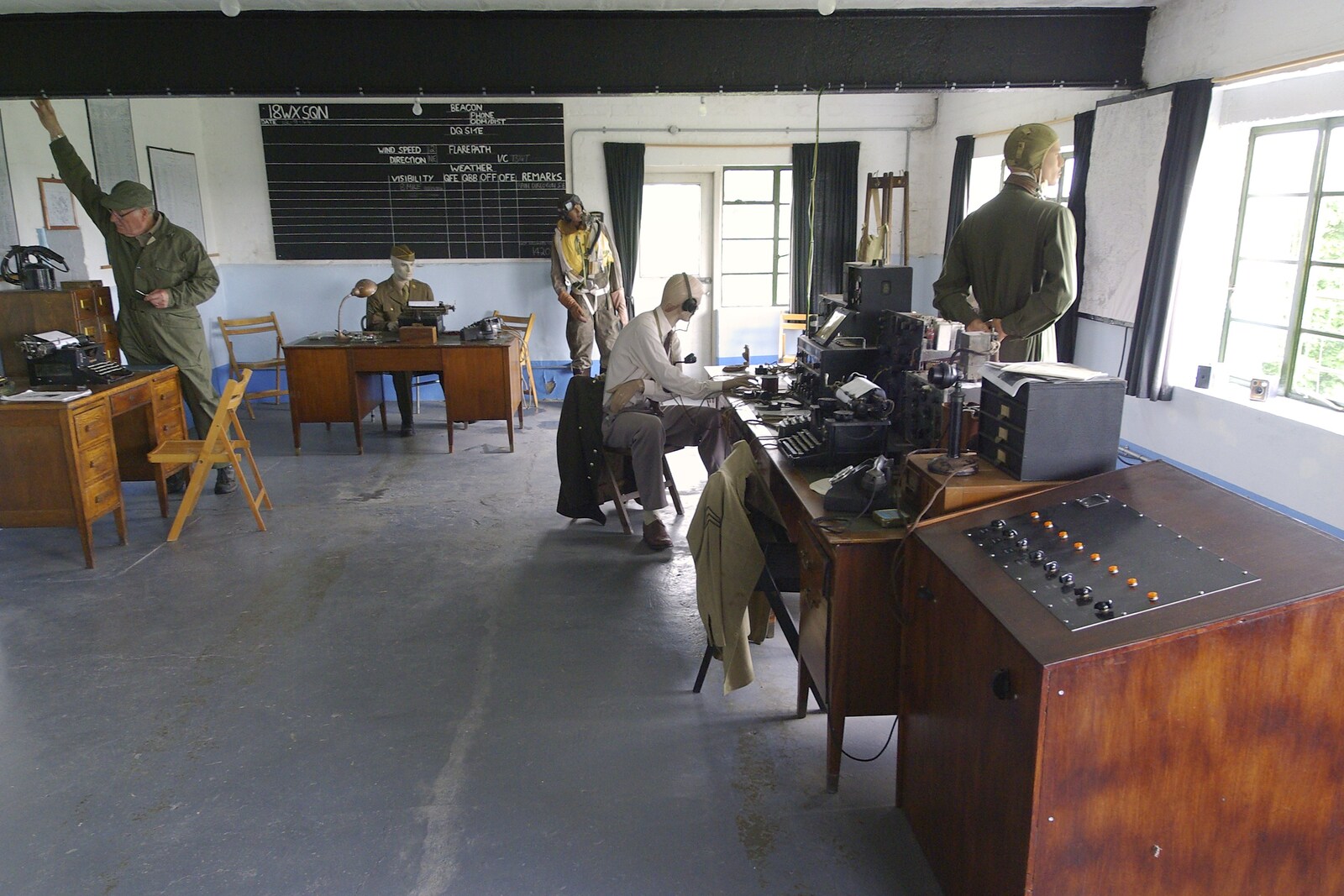Poking around in the control tower from Debach And the B-17 "Liberty Belle", Suffolk - 12th July 2008
