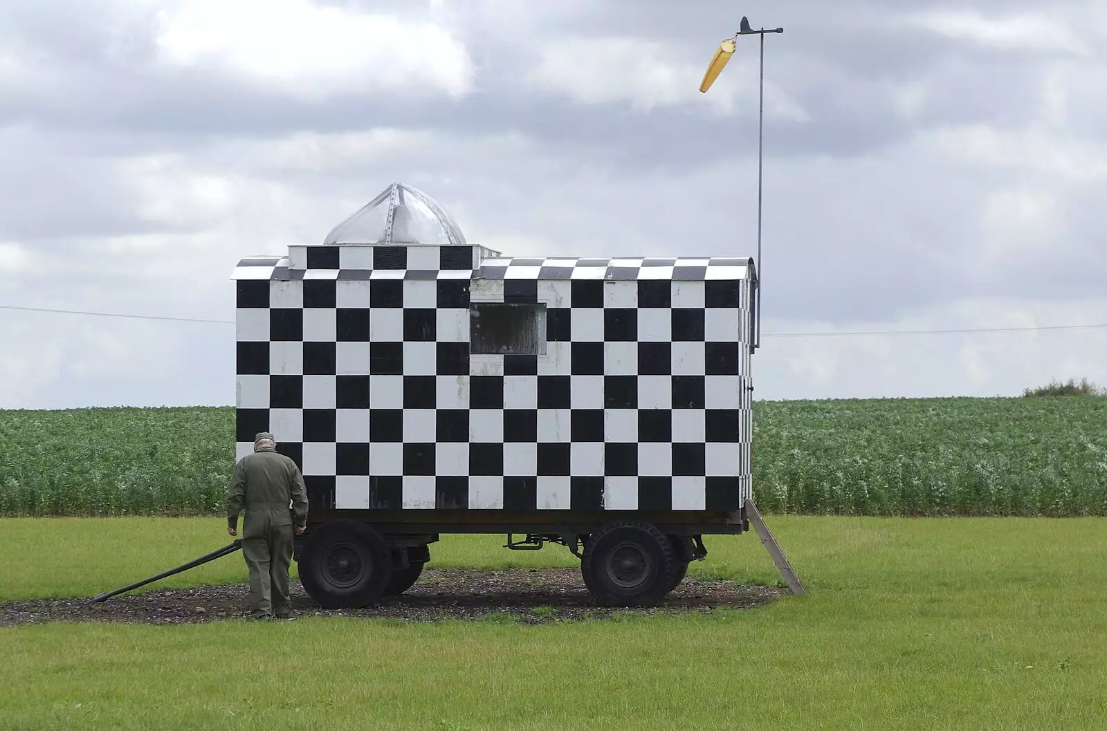 A mobile observation unit, from Debach And the B-17 "Liberty Belle", Suffolk - 12th July 2008