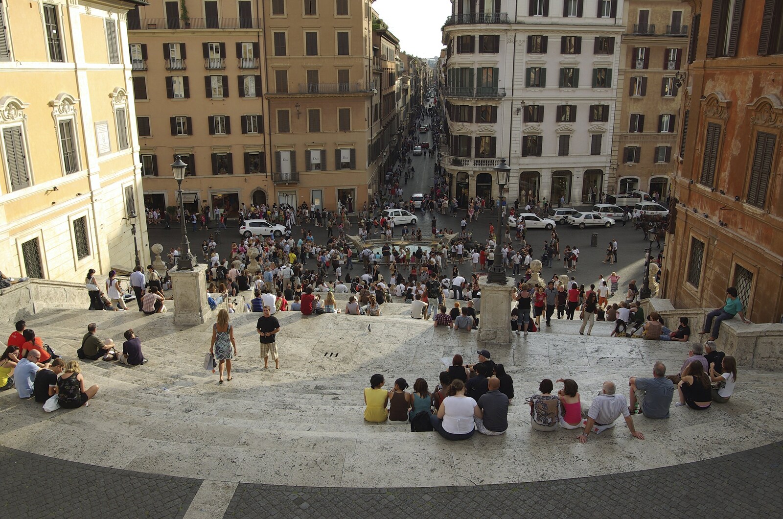 The view looking down the Spanish Steps from A Sojourn in The Eternal City, Rome, Italy - 22nd July 2008