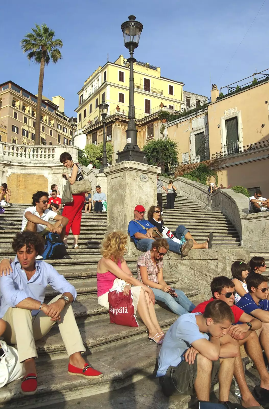 Tourists and locals soak up the evening sunshine, from A Sojourn in The Eternal City, Rome, Italy - 22nd July 2008