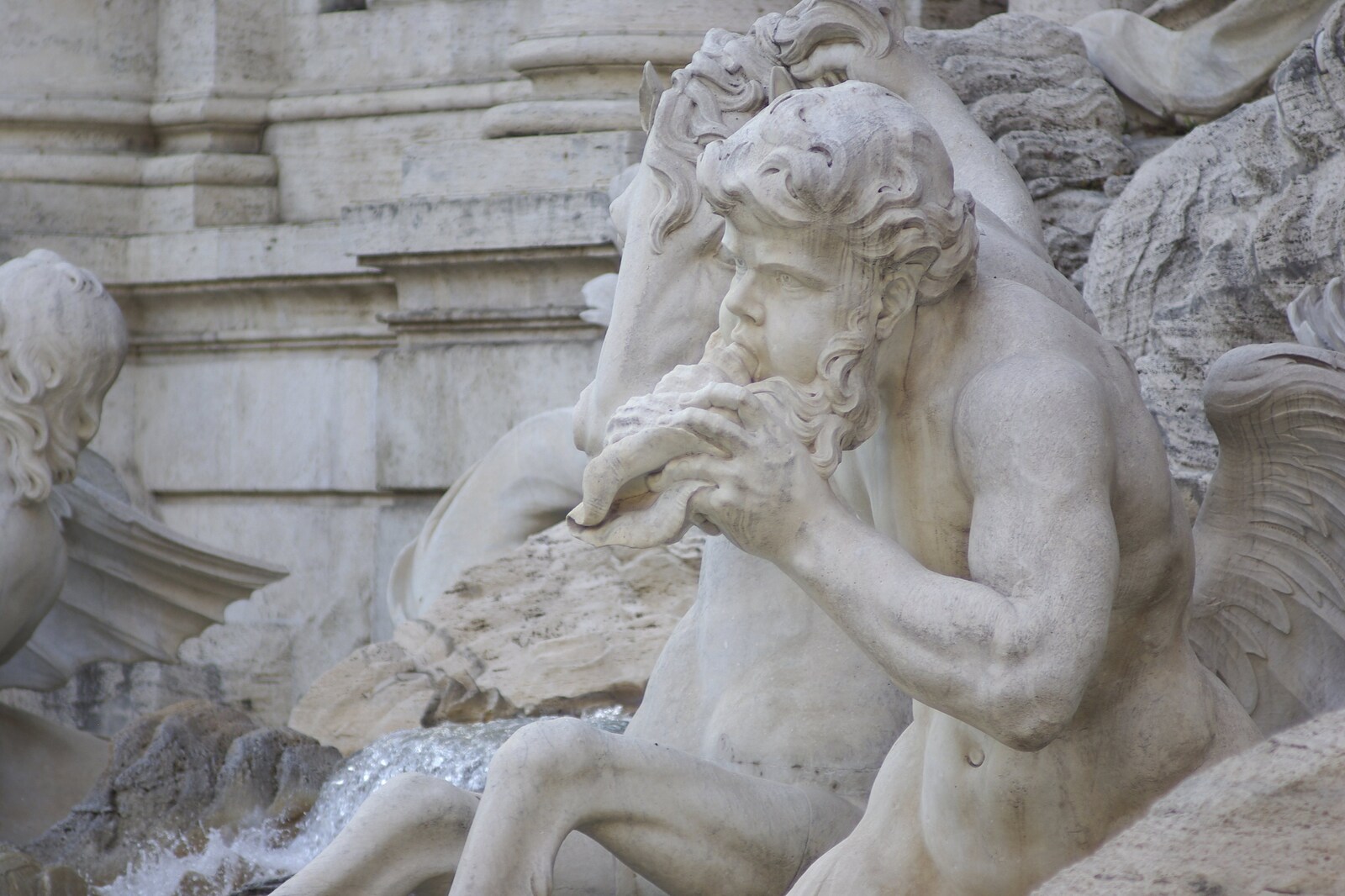 A Sojourn in The Eternal City, Rome, Italy - 22nd July 2008: The statue looks like it's eating a banana (or worse)