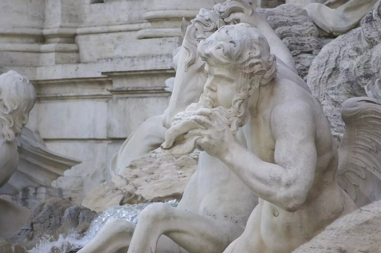 The statue looks like it's eating a banana, from A Sojourn in The Eternal City, Rome, Italy - 22nd July 2008