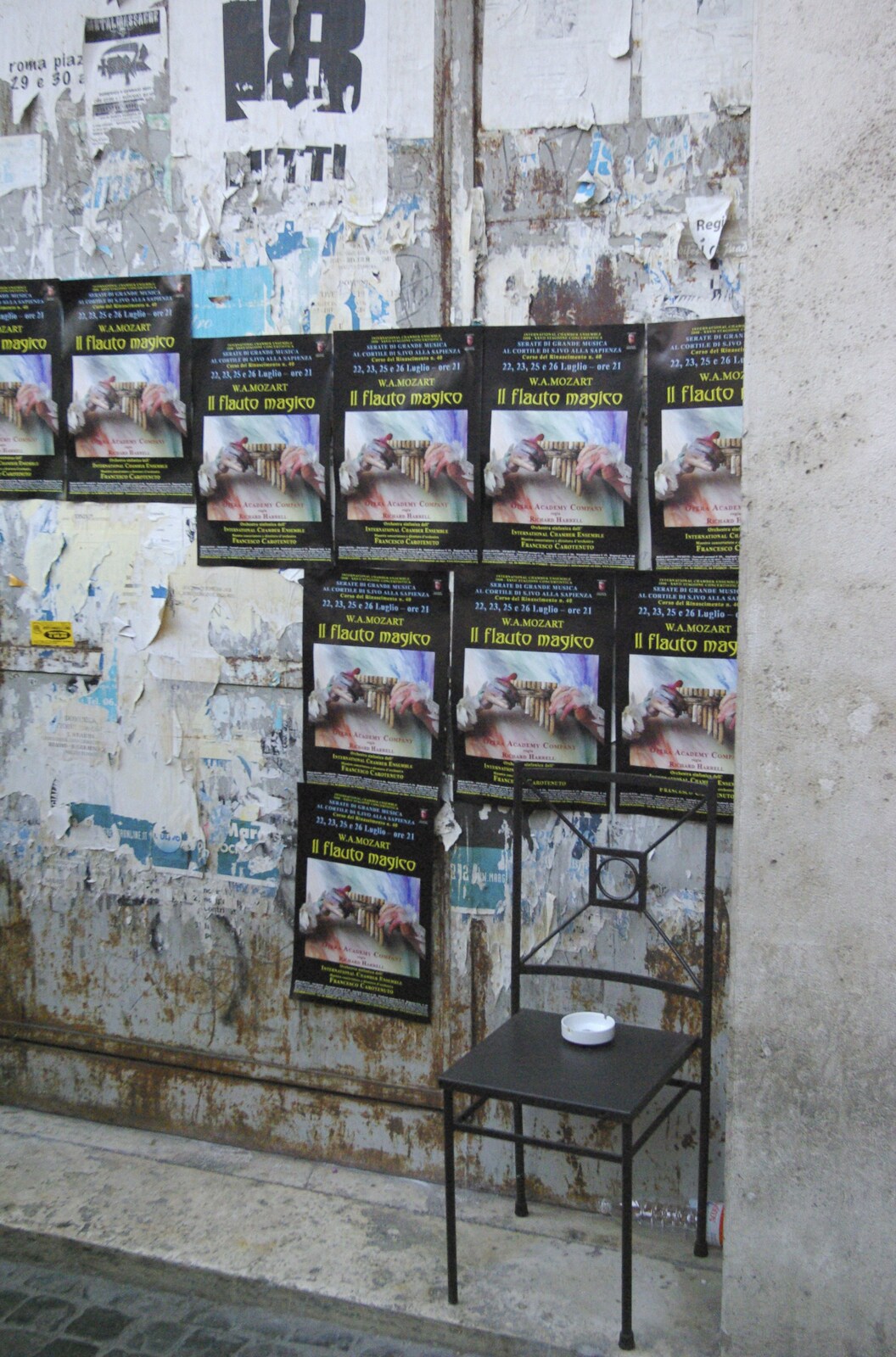 A Sojourn in The Eternal City, Rome, Italy - 22nd July 2008: Posters advertising the 'Magic Flute' adorn a wall