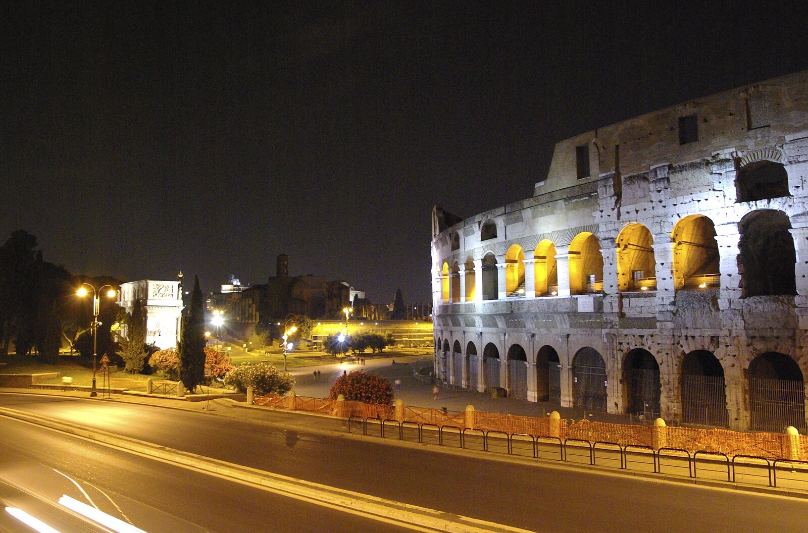 A Sojourn in The Eternal City, Rome, Italy - 22nd July 2008: The back of the Colloseum at night