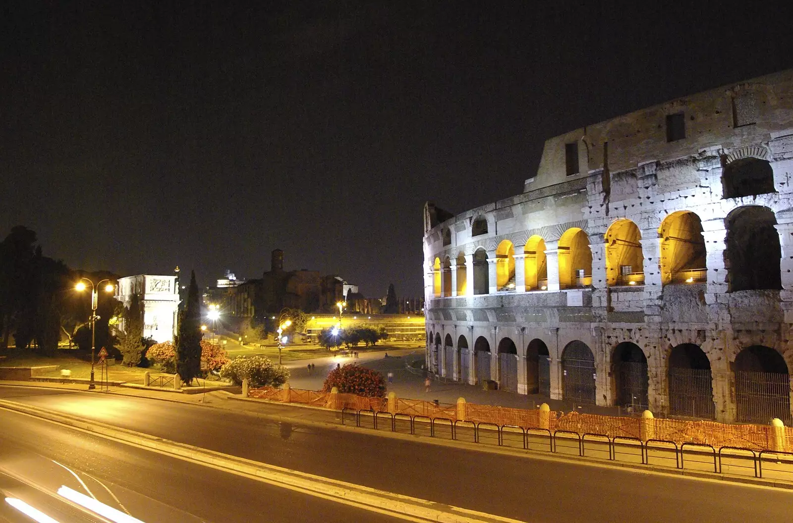 The back of the Colosseum at night, from A Sojourn in The Eternal City, Rome, Italy - 22nd July 2008