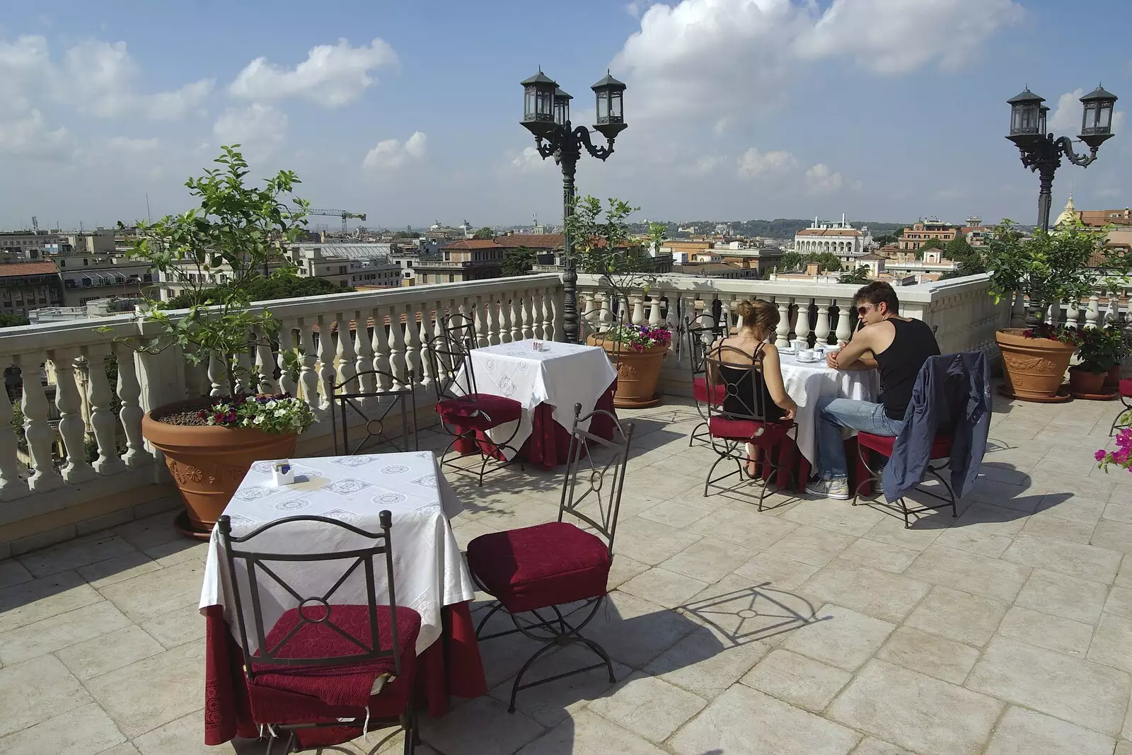 Our roof-top breakfast, from A Sojourn in The Eternal City, Rome, Italy - 22nd July 2008