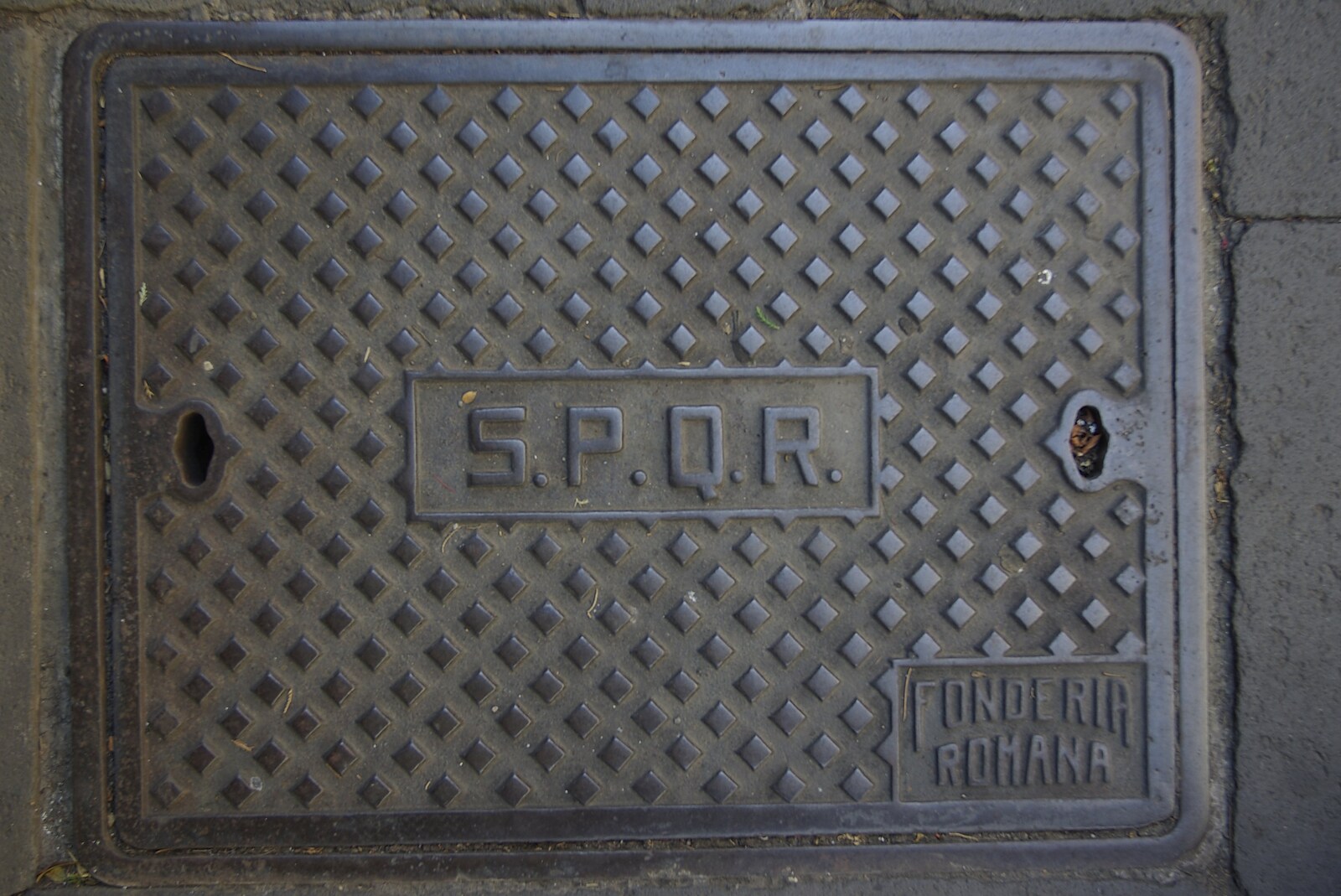 A Sojourn in The Eternal City, Rome, Italy - 22nd July 2008: It's amusing to see SPQR on street furniture