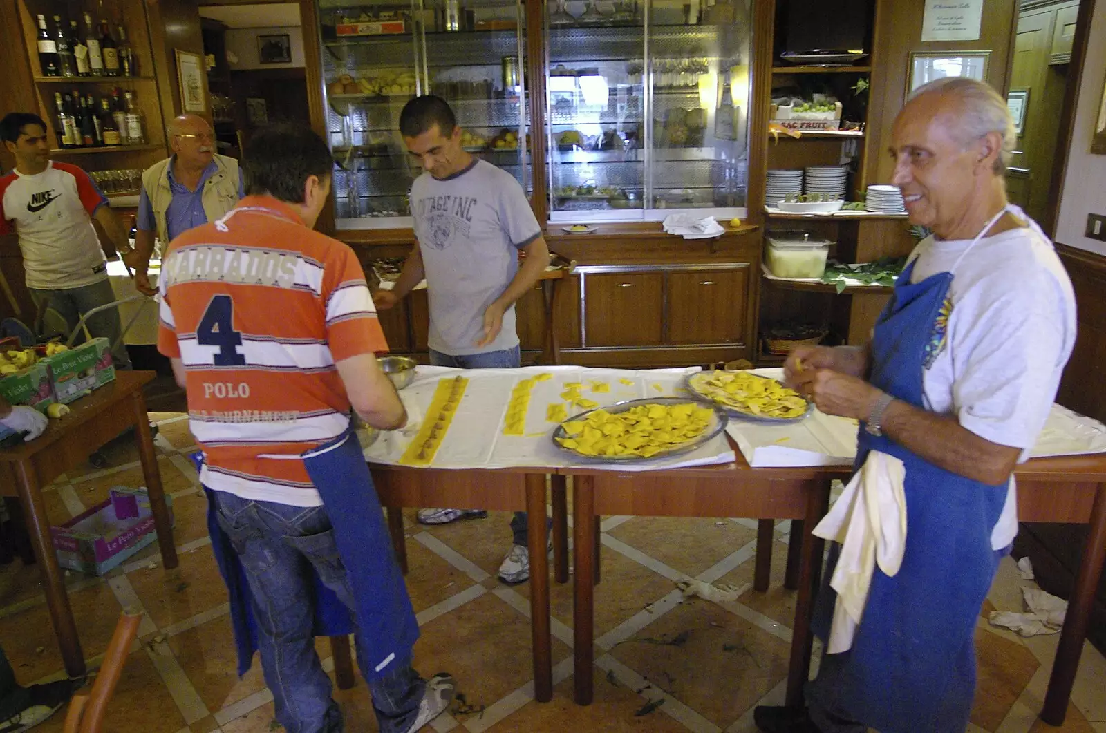 All the men of the restaurant are involved, from A Sojourn in The Eternal City, Rome, Italy - 22nd July 2008