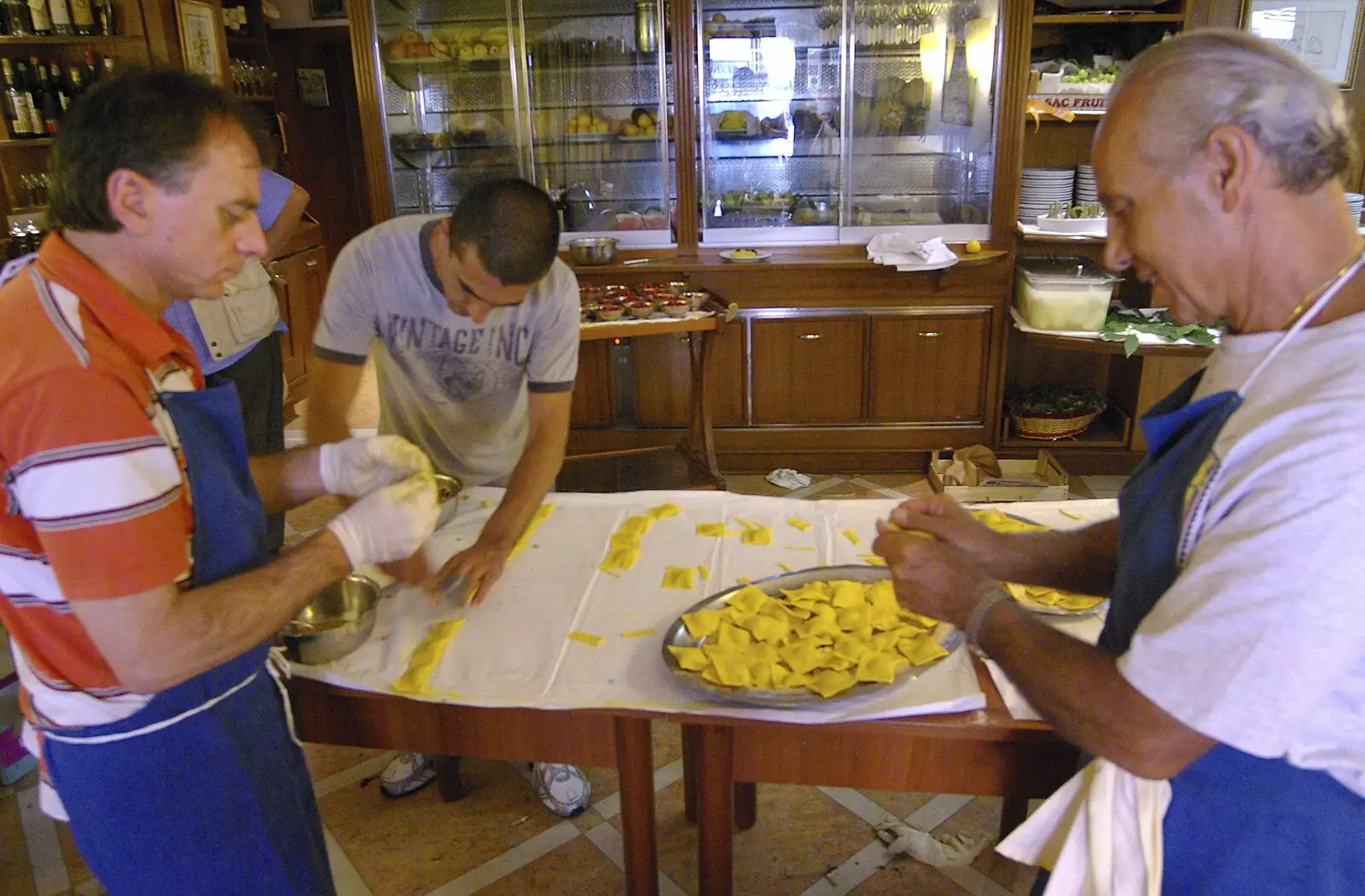 More ravioli is made, from A Sojourn in The Eternal City, Rome, Italy - 22nd July 2008