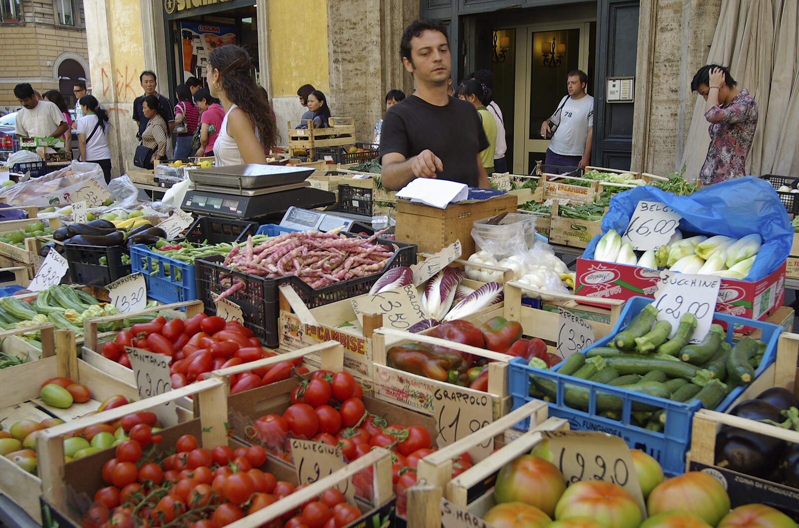 A Sojourn in The Eternal City, Rome, Italy - 22nd July 2008: A fruit and veg stall