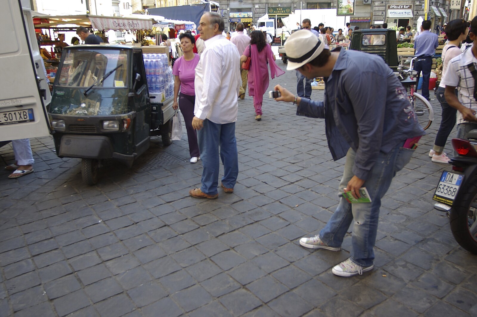 A Sojourn in The Eternal City, Rome, Italy - 22nd July 2008: Pieter takes a photo of a tiny van