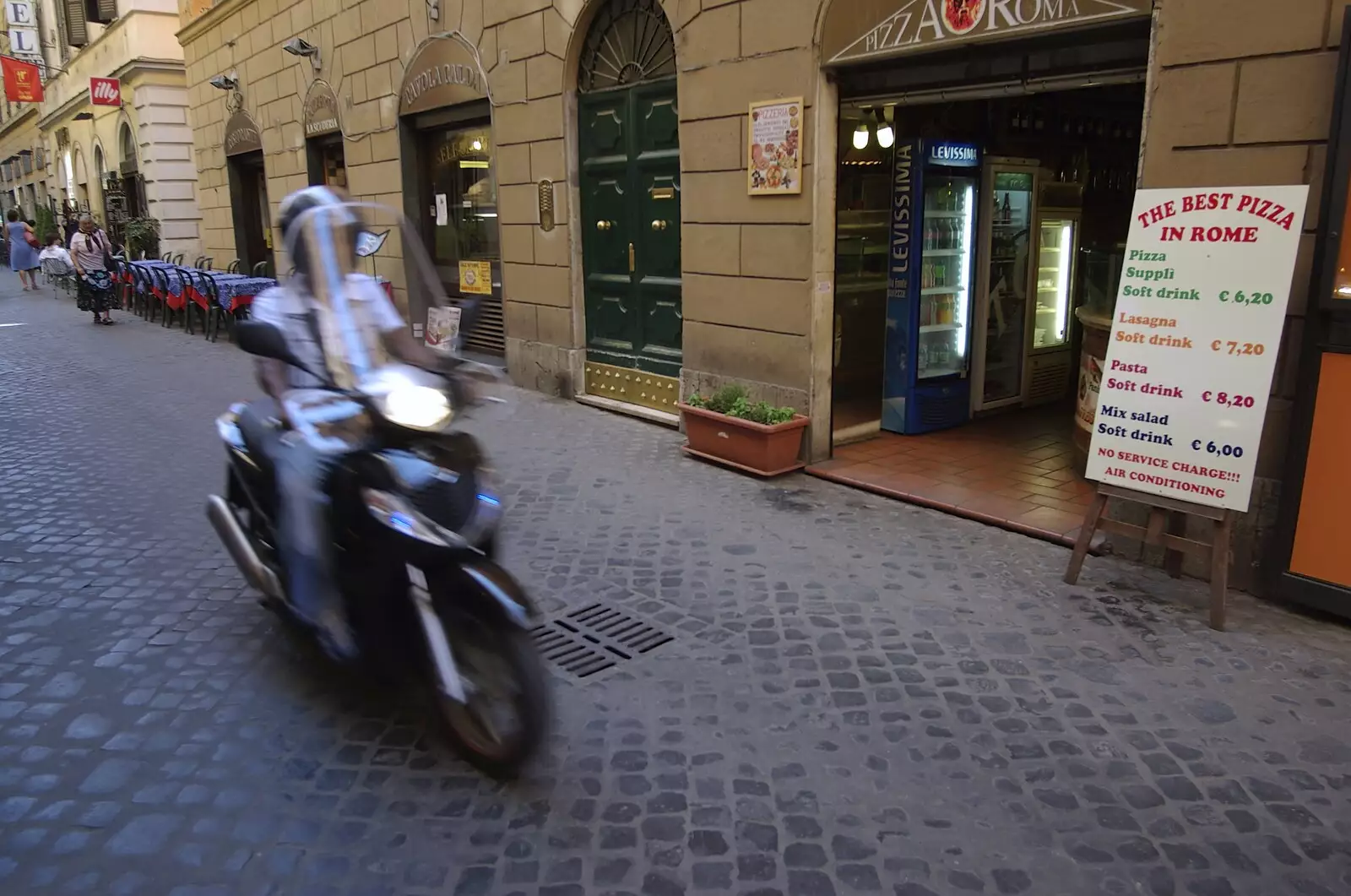 A moped whizzes past, from A Sojourn in The Eternal City, Rome, Italy - 22nd July 2008