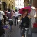 Jules tries on a hat, A Sojourn in The Eternal City, Rome, Italy - 22nd July 2008