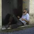 A homeless dude sits in a doorway, A Sojourn in The Eternal City, Rome, Italy - 22nd July 2008