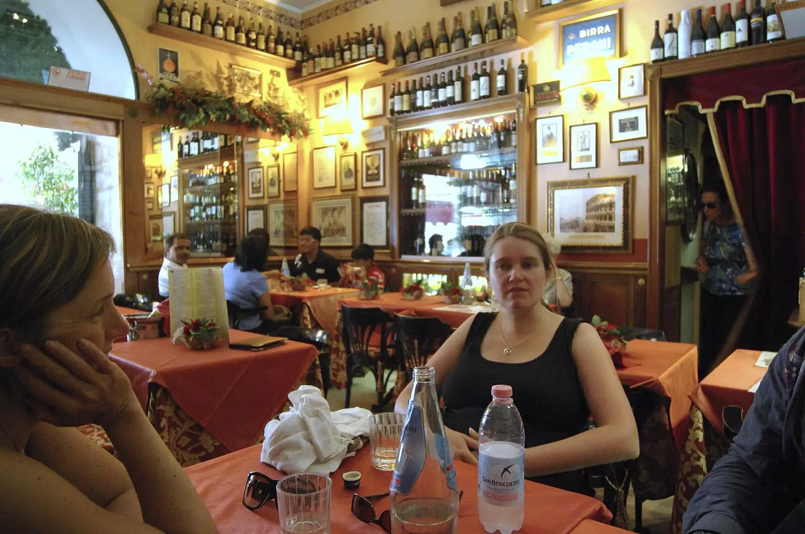 Jules and Isobel in a bar, from A Sojourn in The Eternal City, Rome, Italy - 22nd July 2008