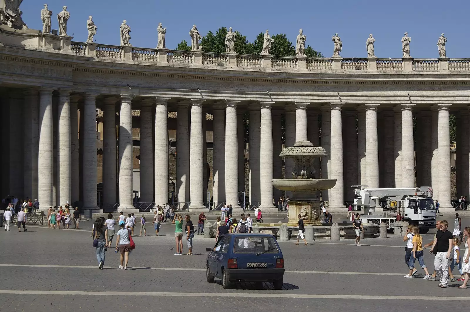 A car seems a bit lost, from A Sojourn in The Eternal City, Rome, Italy - 22nd July 2008