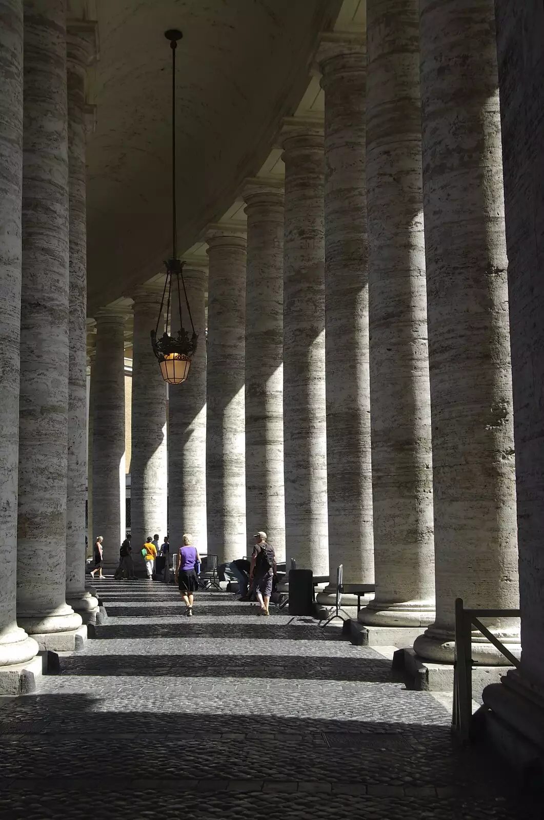 Inside the collonade, from A Sojourn in The Eternal City, Rome, Italy - 22nd July 2008