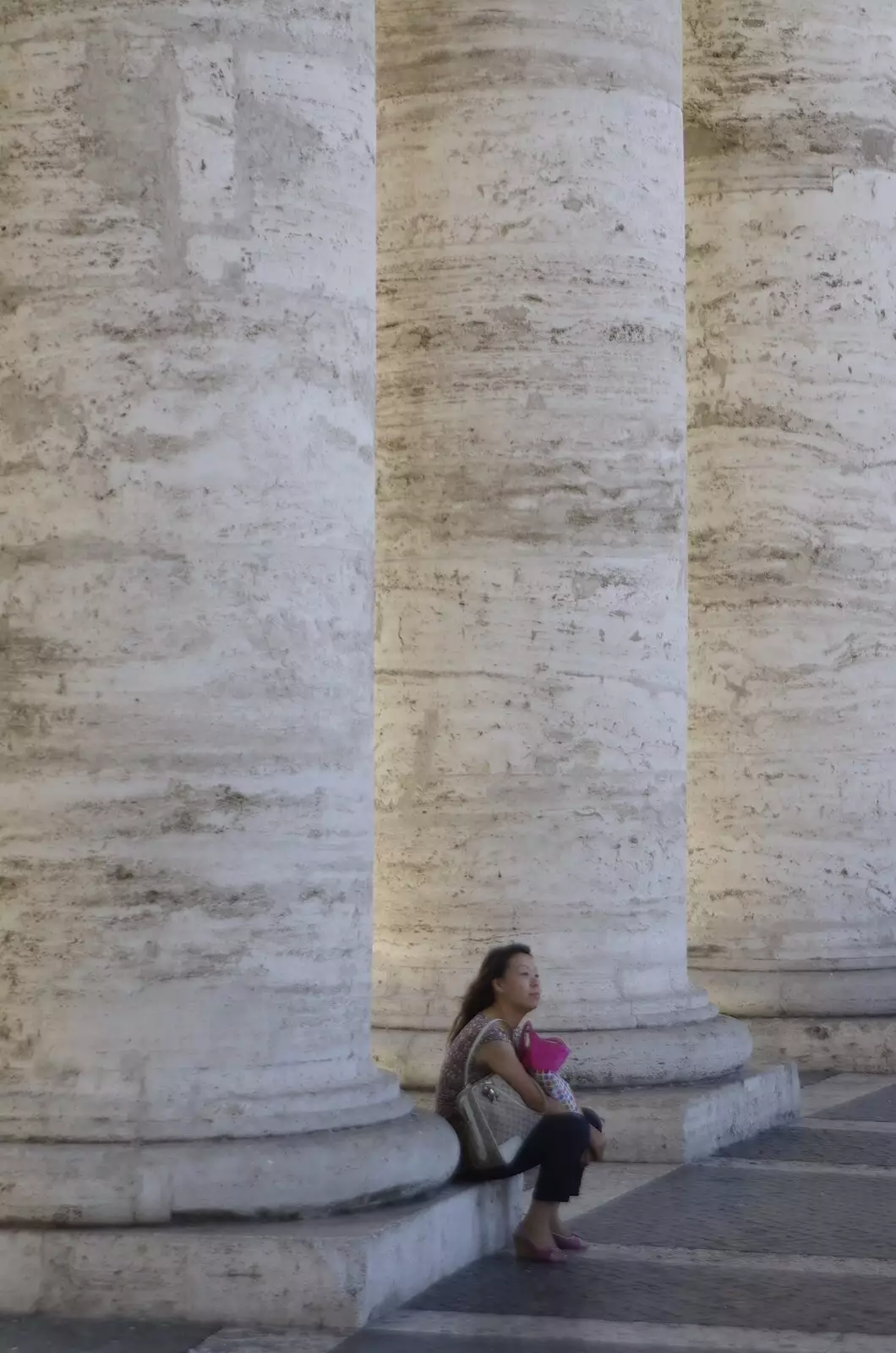 Someone sits down for a bit of peace, from A Sojourn in The Eternal City, Rome, Italy - 22nd July 2008