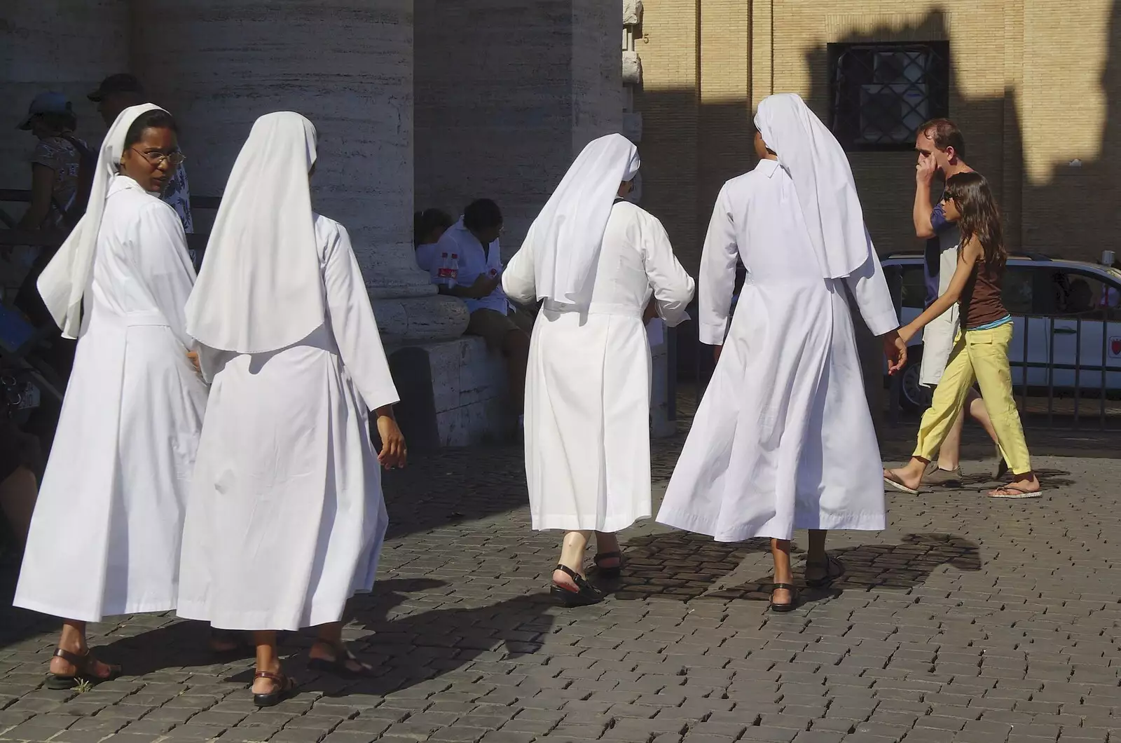 A group of nuns cross St. Peter's Square, from A Sojourn in The Eternal City, Rome, Italy - 22nd July 2008