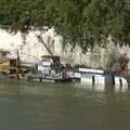 A sunken boat on the Tiber, A Sojourn in The Eternal City, Rome, Italy - 22nd July 2008