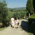 Tenuta Il Palazzo in Arezzo, Tuscany, Italy - 22nd July 2008, Pieter and Isobel wander off down the lane