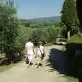 Pieter and Isobel wander off down the lane, Tenuta Il Palazzo in Arezzo, Tuscany, Italy - 22nd July 2008