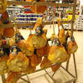 Tenuta Il Palazzo in Arezzo, Tuscany, Italy - 22nd July 2008, A bunch of hanging proscuitto hams in the Ipercoop