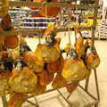 A bunch of hanging proscuitto hams in the Ipercoop, Tenuta Il Palazzo in Arezzo, Tuscany, Italy - 22nd July 2008