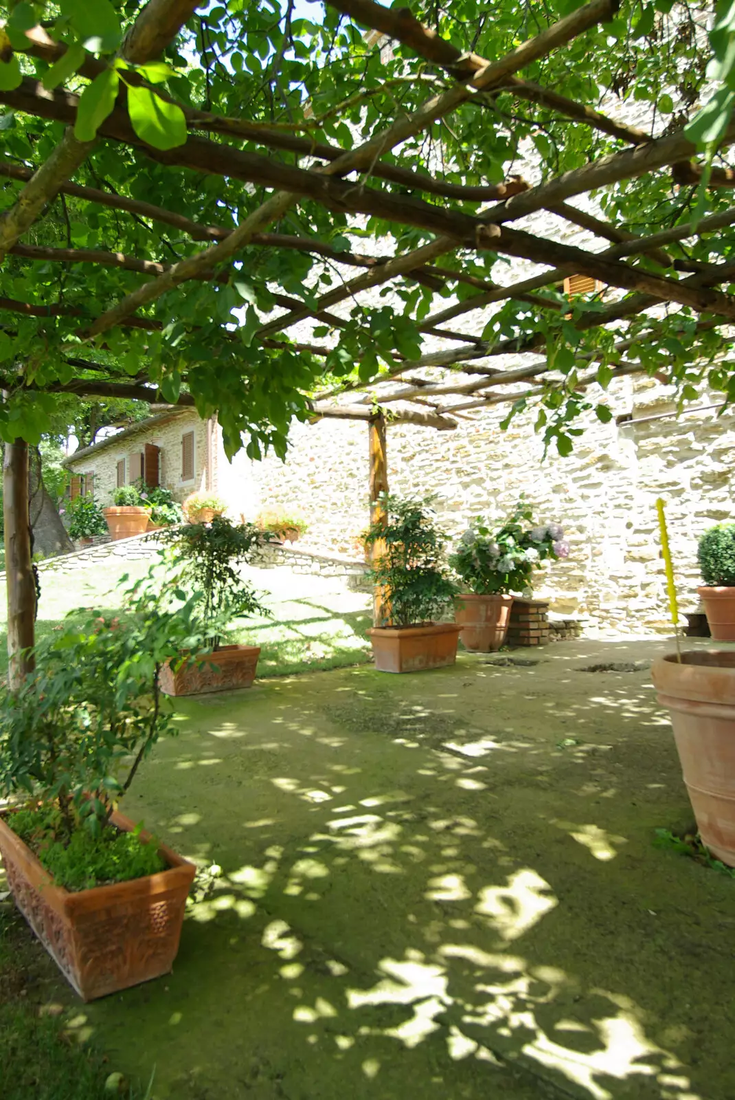 Our shaded patio, from Tenuta Il Palazzo in Arezzo, Tuscany, Italy - 22nd July 2008