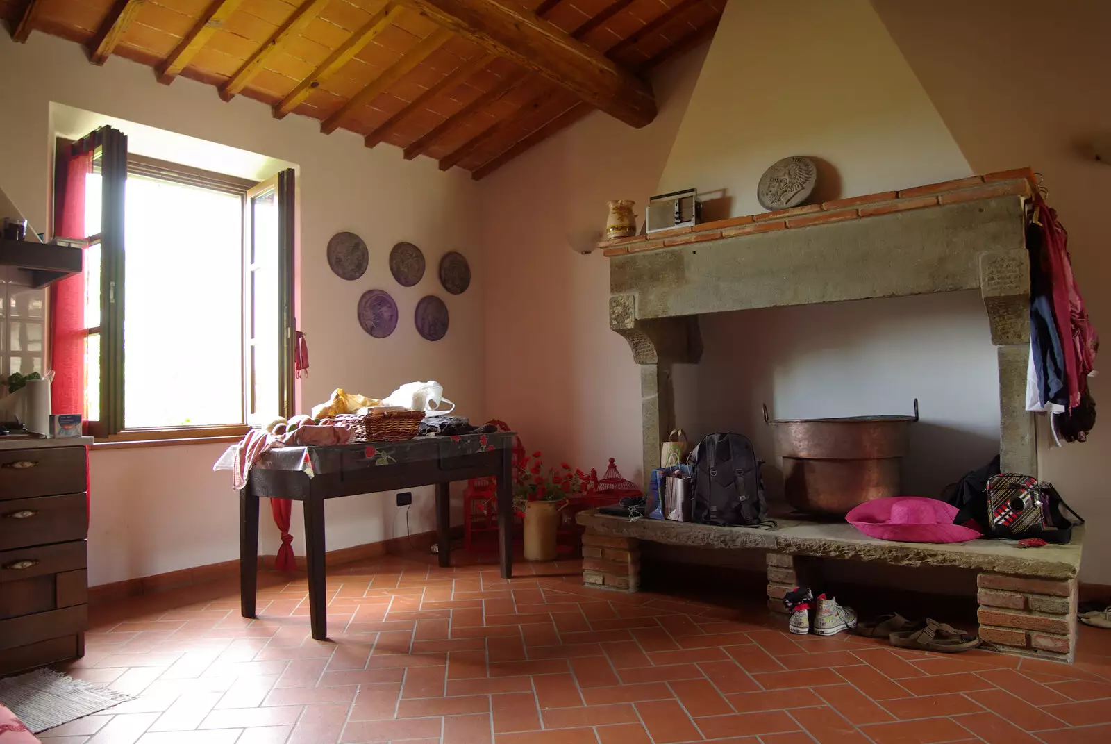 Our rustic kitchen, from Tenuta Il Palazzo in Arezzo, Tuscany, Italy - 22nd July 2008