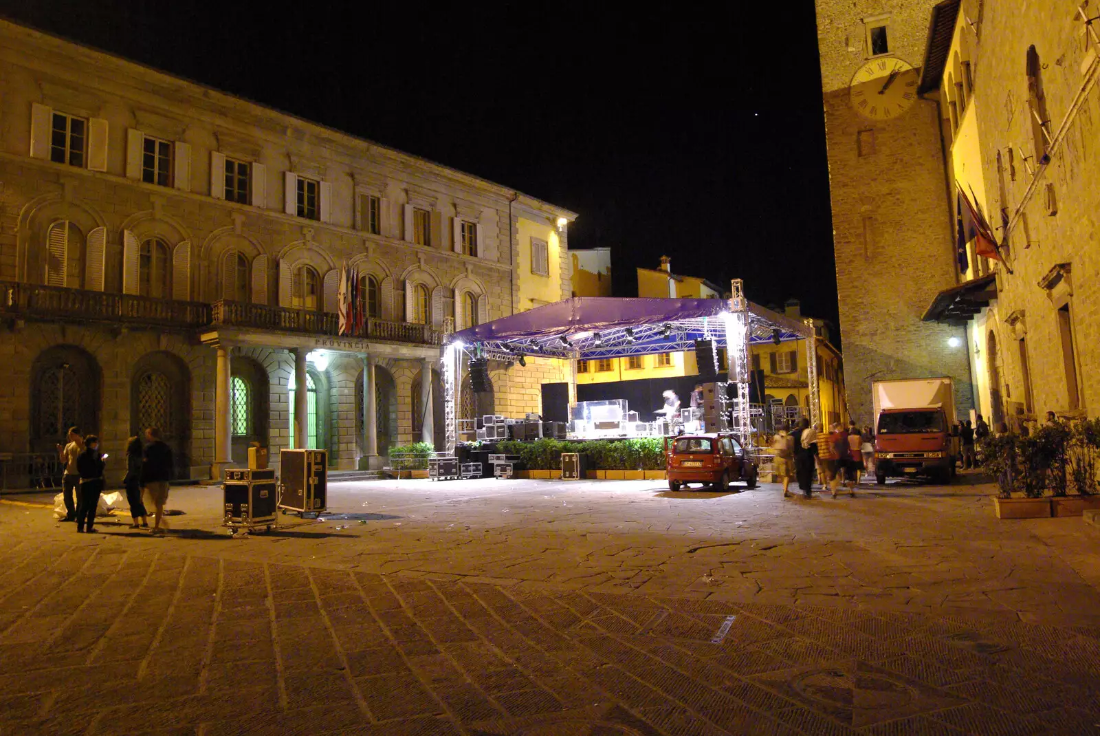 Some sort of festival stage is set up, from Tenuta Il Palazzo in Arezzo, Tuscany, Italy - 22nd July 2008