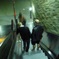 Ville and Stefano on an escalator