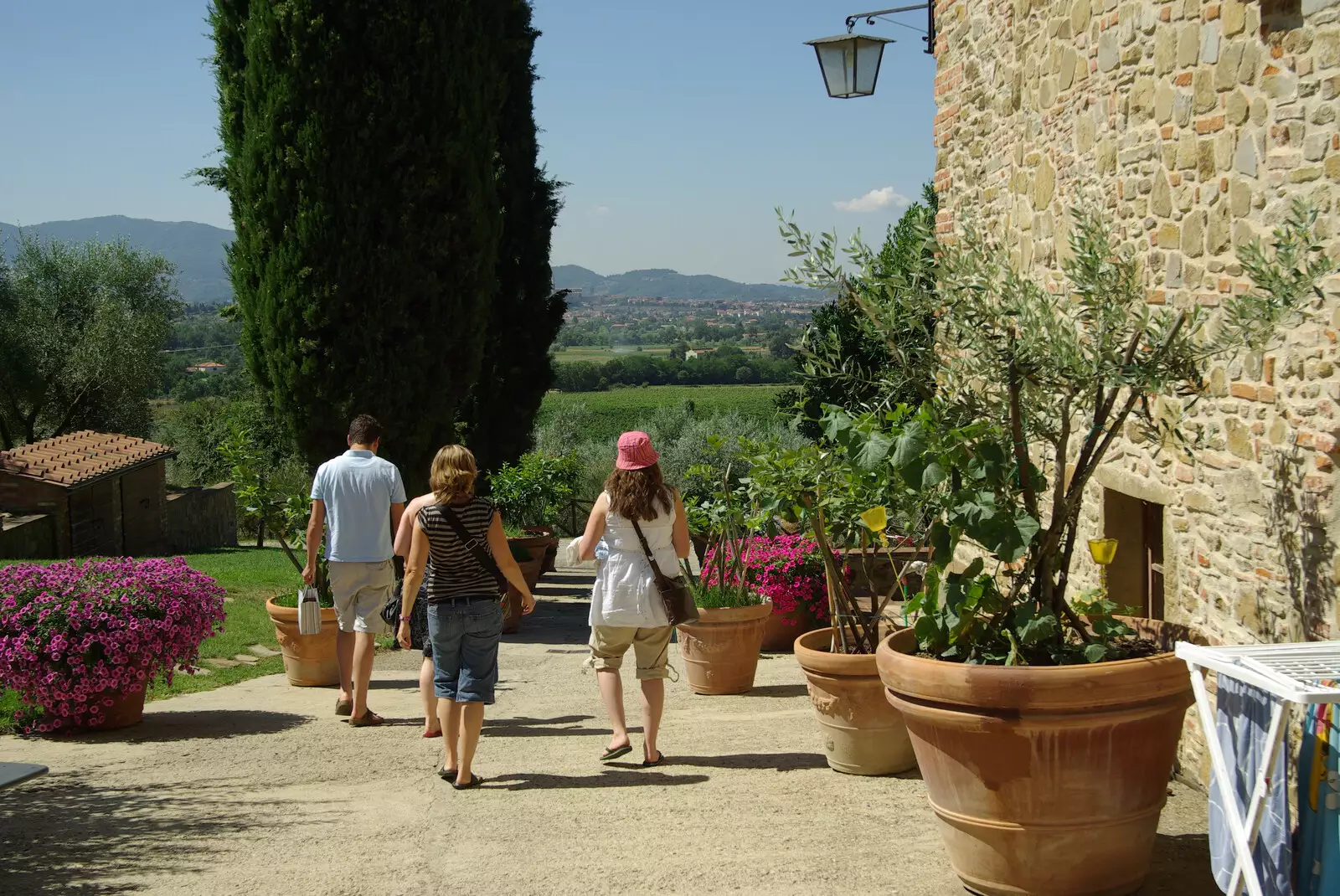 Walking down the hill to the car park, from Tenuta Il Palazzo in Arezzo, Tuscany, Italy - 22nd July 2008