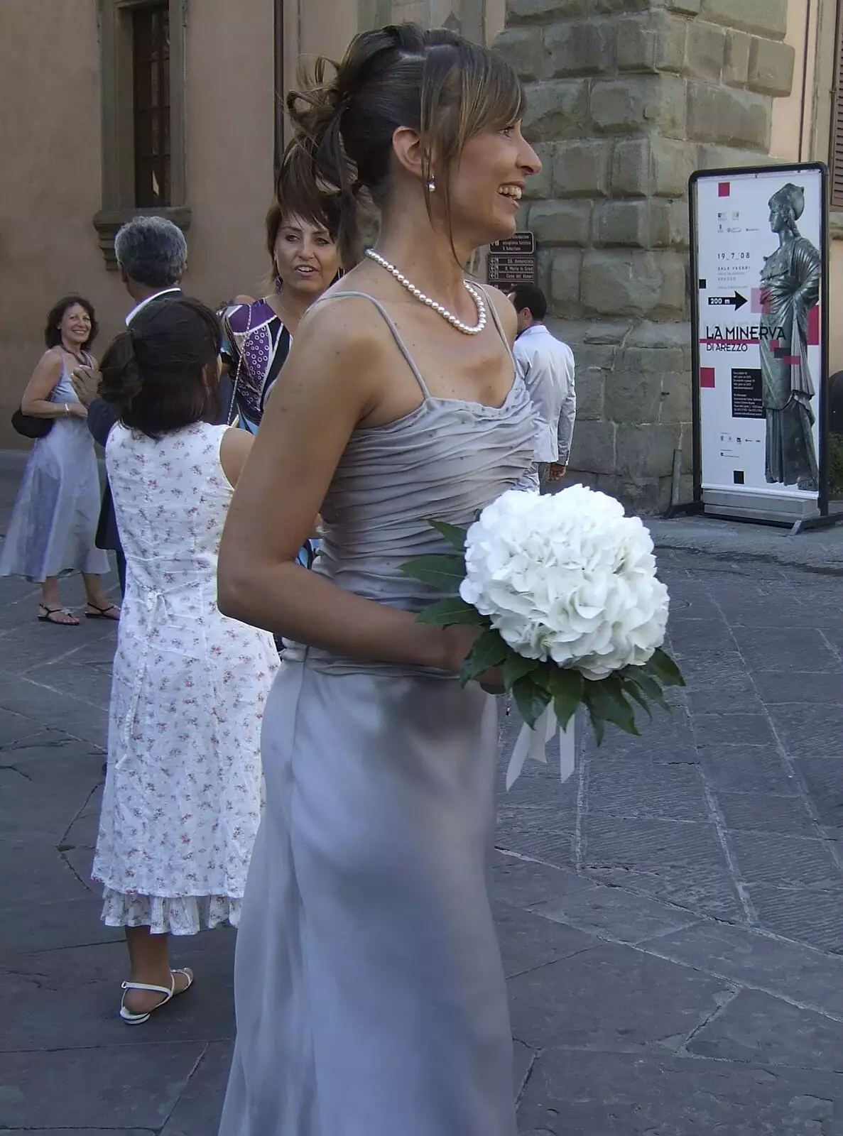 The bride mills around, from A Day Trip to Firenze, Tuscany, Italy - 24th July 2008