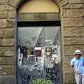 Pieter and a door-full of graffiti, A Day Trip to Firenze, Tuscany, Italy - 24th July 2008