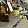 'Love padlocks' on a chainlink fence, A Day Trip to Firenze, Tuscany, Italy - 24th July 2008