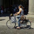 A Day Trip to Firenze, Tuscany, Italy - 24th July 2008, A ragazza on a bicycle