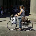 A ragazza on a bicycle, A Day Trip to Firenze, Tuscany, Italy - 24th July 2008