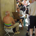 A Day Trip to Firenze, Tuscany, Italy - 24th July 2008, A shirt-less dude gets his portrait done as tourists gawk