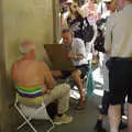 A shirt-less dude gets his portrait done , A Day Trip to Firenze, Tuscany, Italy - 24th July 2008