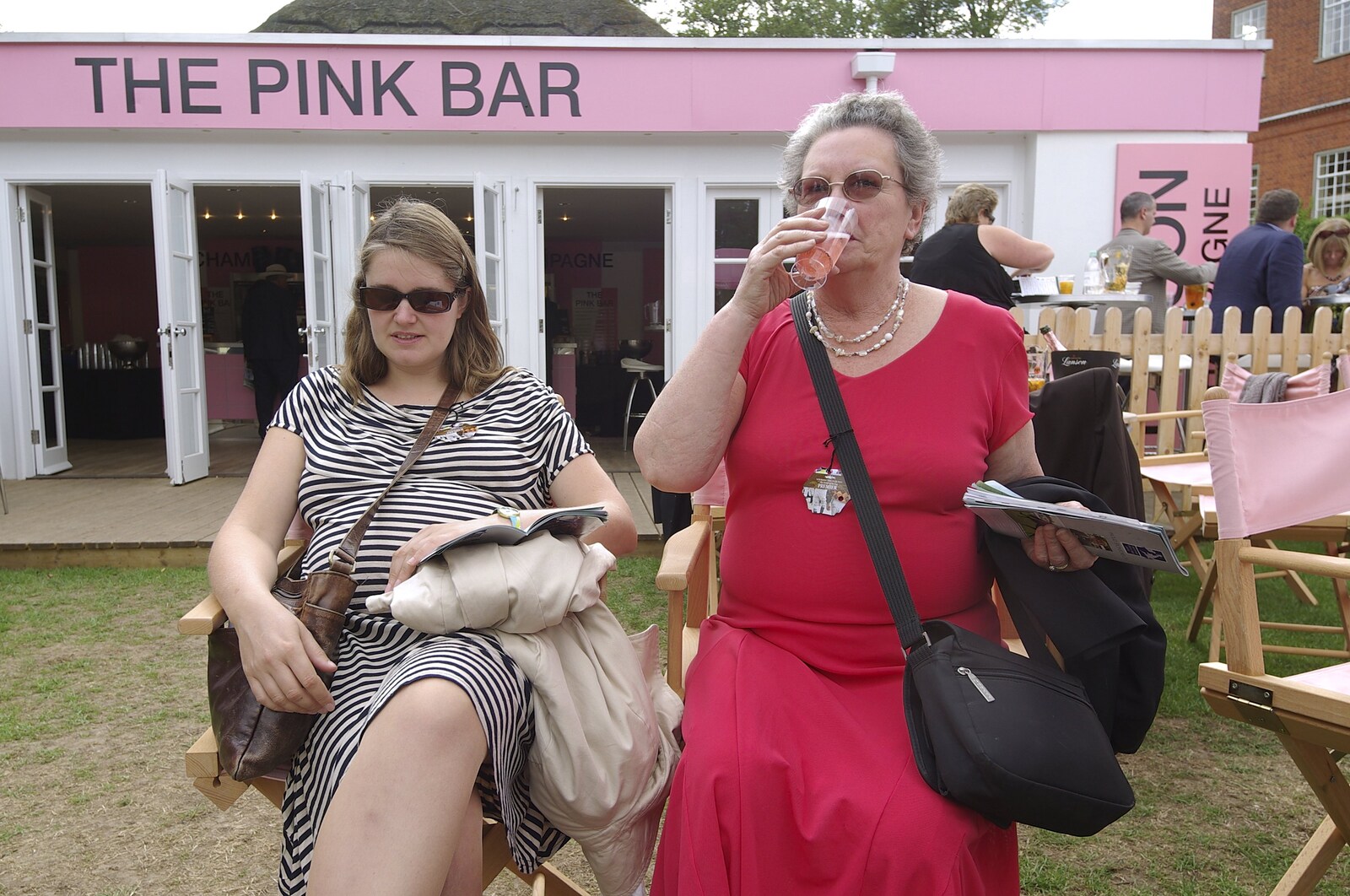 At the Pink Bar for more Pimms from A Day At The Races, Newmarket, Suffolk - 23rd August 2008
