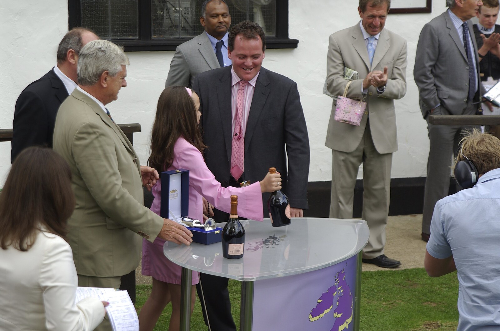 A Day At The Races, Newmarket, Suffolk - 23rd August 2008: Champagne and prizes are handed out