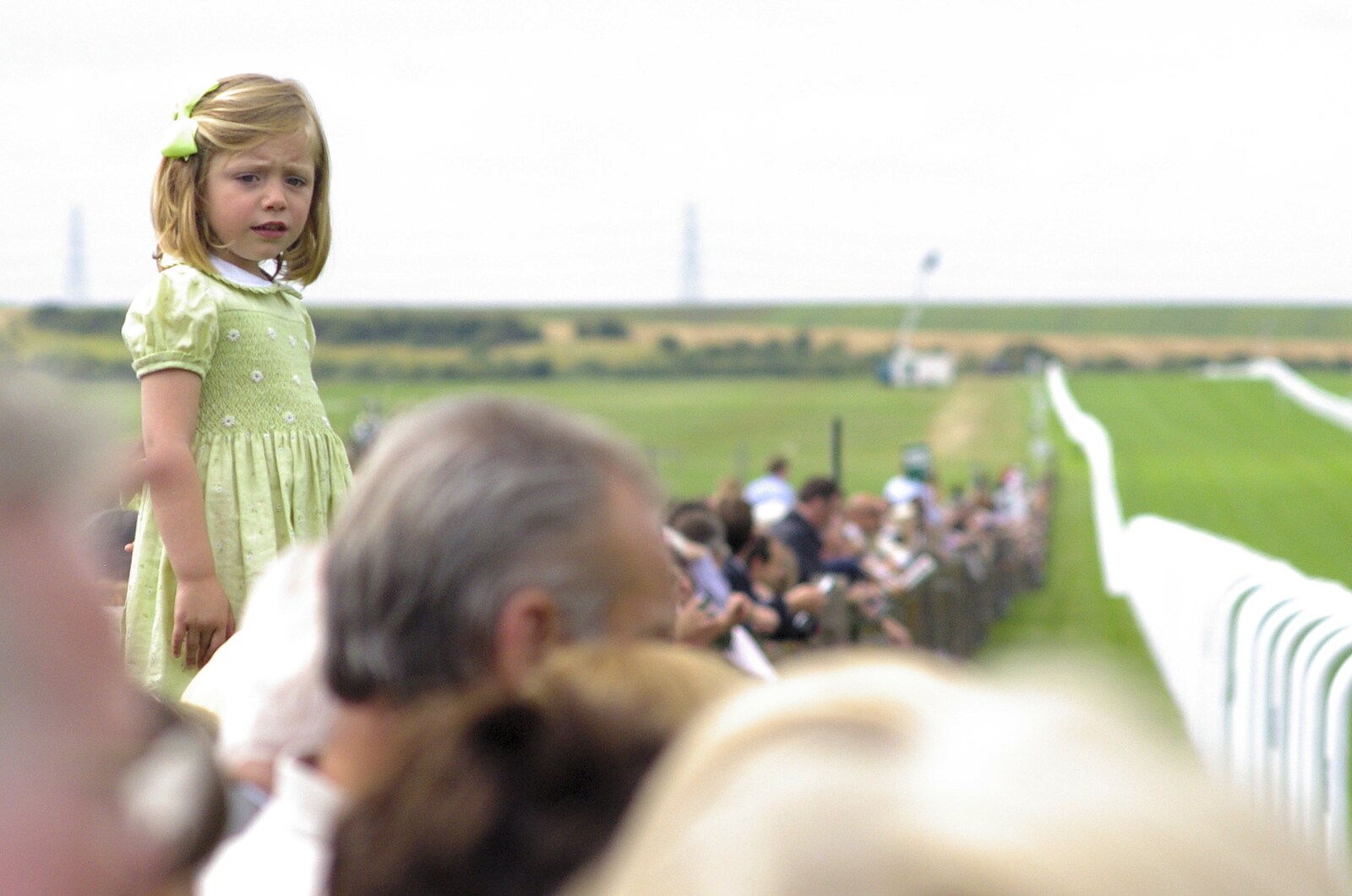 A Day At The Races, Newmarket, Suffolk - 23rd August 2008: A small girl looks out over the July course