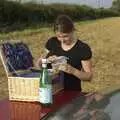 We eat a random picnic on the boot of the car, Sam and Daisy at The Cherry Tree, and Sis and Matt Visit, Suffolk - 14th September 2008