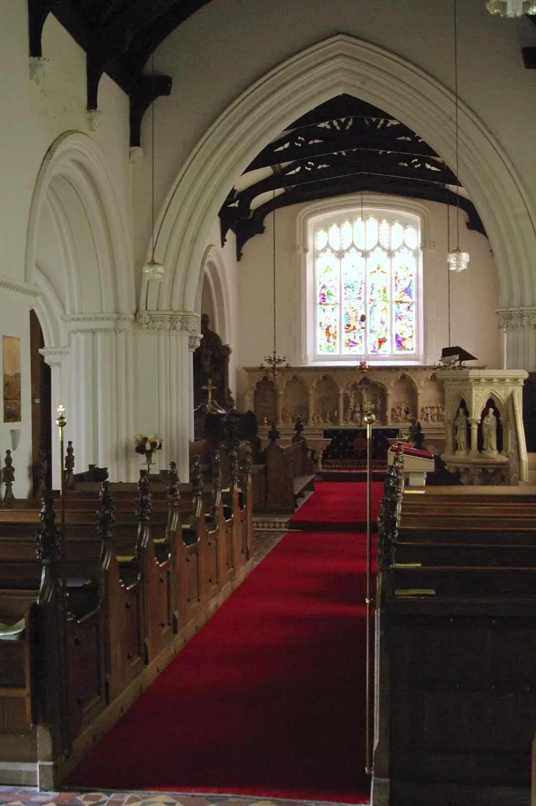 The nave of Brome church, from Sam and Daisy at The Cherry Tree, and Sis and Matt Visit, Suffolk - 14th September 2008